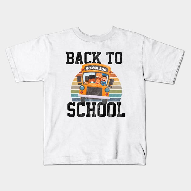im ready for school vintage bus Kids T-Shirt by yalp.play